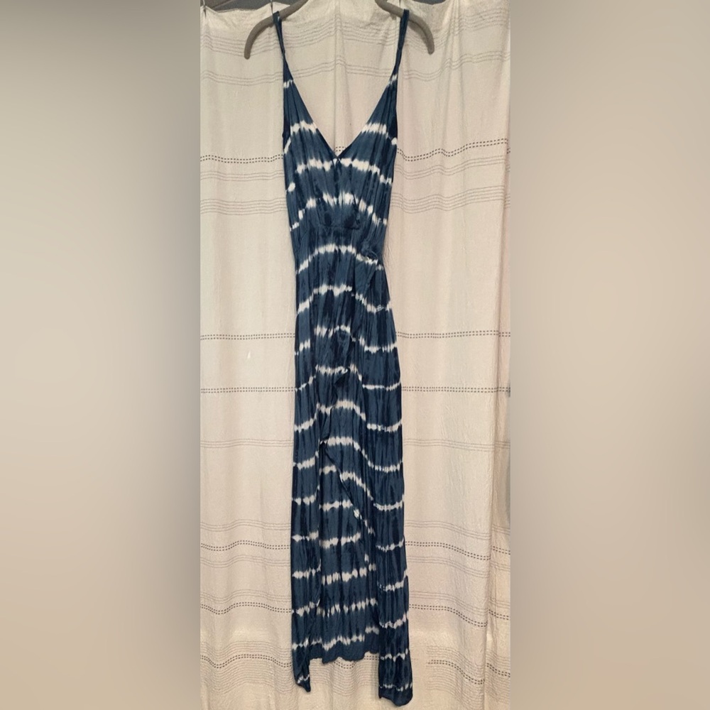 Tiare Hawaii Blue Tie-Dye Maxi Dress